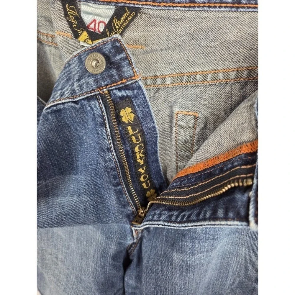LUCKY BRAND Vintage Straight Jeans Men's Size 40 X 29 Regular Inseam Distressed